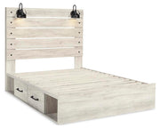 Cambeck Queen Panel Bed with Storage, Dresser, Mirror and Nightstand
