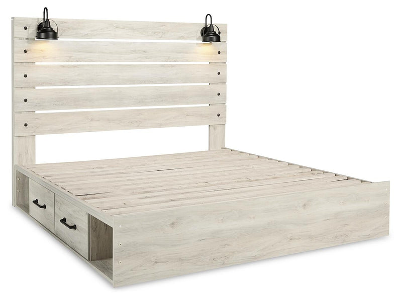 Cambeck King Panel Bed with Storage, Dresser, Mirror, Chest and 2 Nightstands