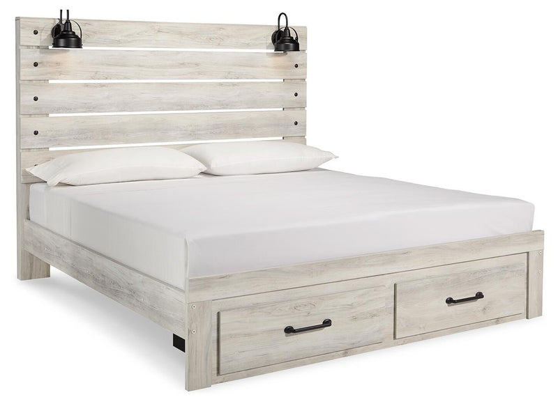Cambeck King Panel Storage Bed, Dresser, Mirror, Chest and 2 Nightstands