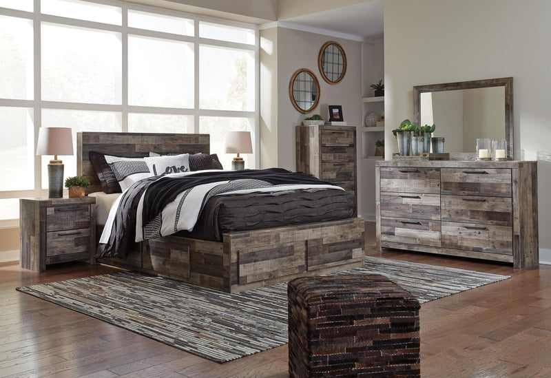 Derekson Queen Panel Bed with 6 Storage Drawers
