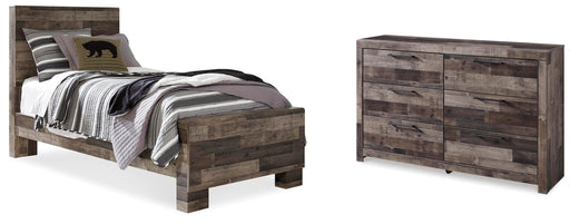 Derekson Twin Panel Bed and Dresser