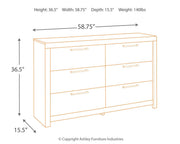 Derekson Twin Panel Bed and Dresser