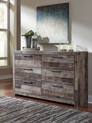 Derekson King Panel Bed, Dresser, Chest and Nightstand