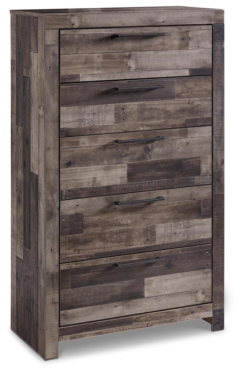 Derekson King Storage Bed, Dresser, Chest and 2 Nightstands