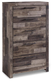 Derekson King Panel Bed, Dresser, Chest and Nightstand