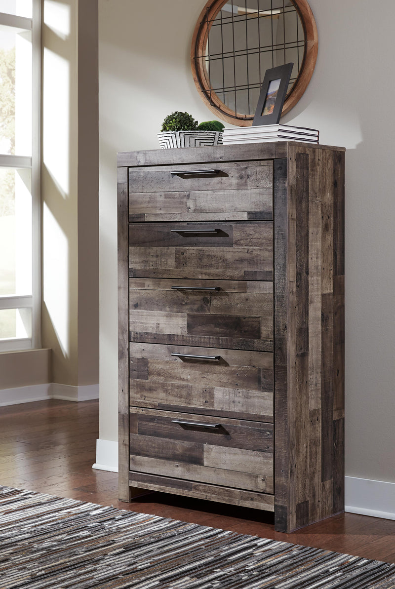 Derekson Queen Panel Storage Bed, Dresser, Chest and Nightstand