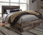 Derekson Queen Storage Bed, 2 Chests and 2 Nightstands