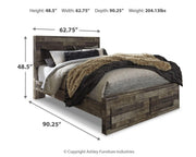 Derekson Queen Panel Storage Bed with Mirrored Dresser and Nightstand
