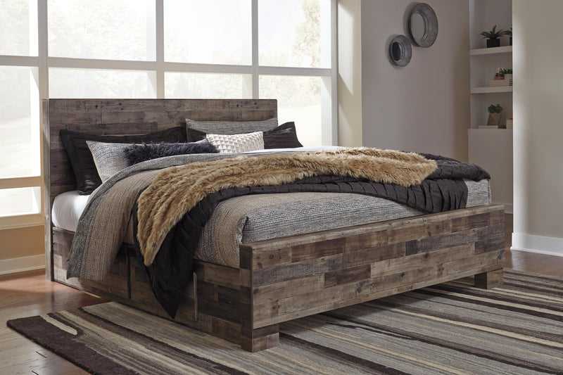 Derekson Queen Panel Bed with 2 Side Storage