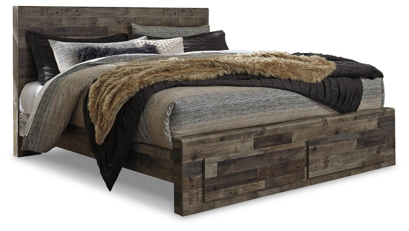 Derekson King Storage Bed, Dresser, Chest and 2 Nightstands