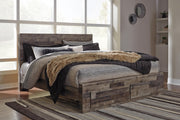 Derekson King Panel Bed with 2 Storage Drawers