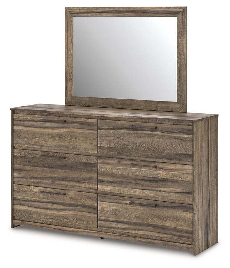 Elbrim Queen Panel Storage Bed, Dresser and Mirror