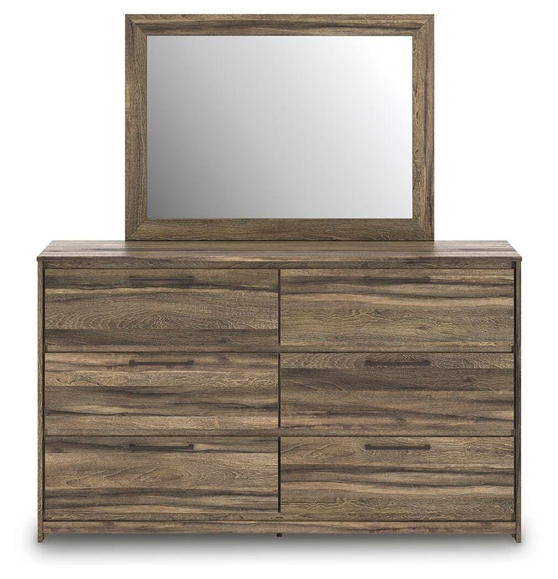 Elbrim King Panel Bed, Dresser, Mirror and 2 Nightstands