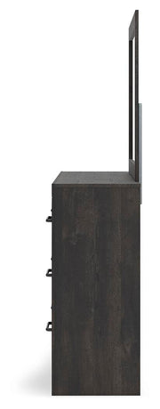 Hollivern Twin Panel Bed, Dresser and Mirror