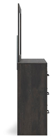 Hollivern Full Panel Bed, Dresser and Mirror