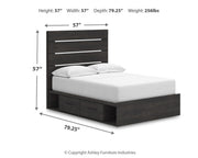 Hollivern Full Panel Bed with Storage