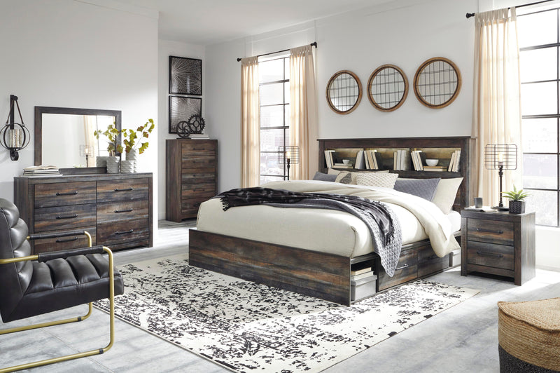 Drystan King Bookcase Bed with 2 Storage Drawers