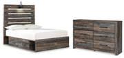 Drystan Full Panel Storage Bed and Dresser