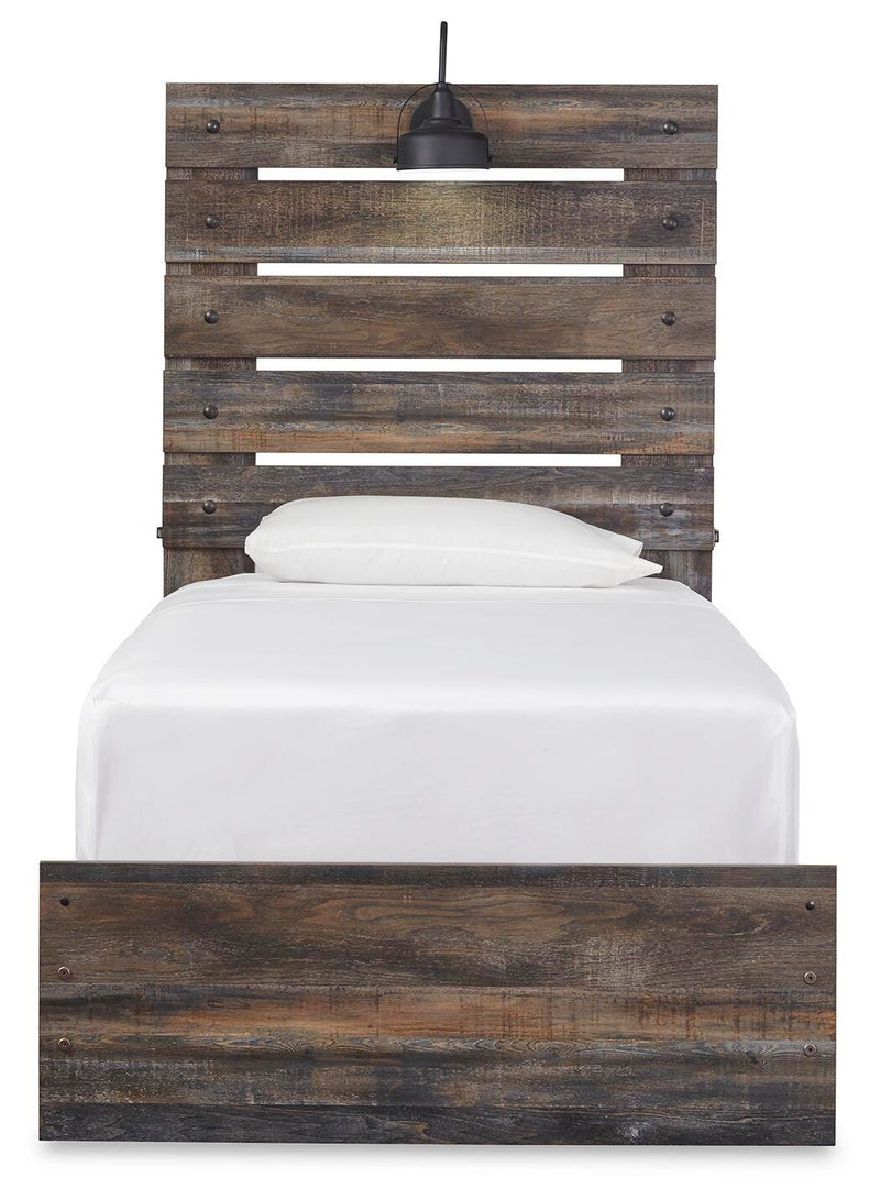 Drystan Twin Panel Bed, Dresser and Mirror