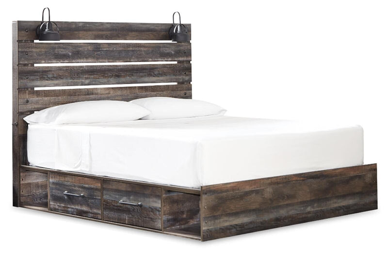 Drystan King Panel Bed, Dresser, Mirror and 2 Nightstands