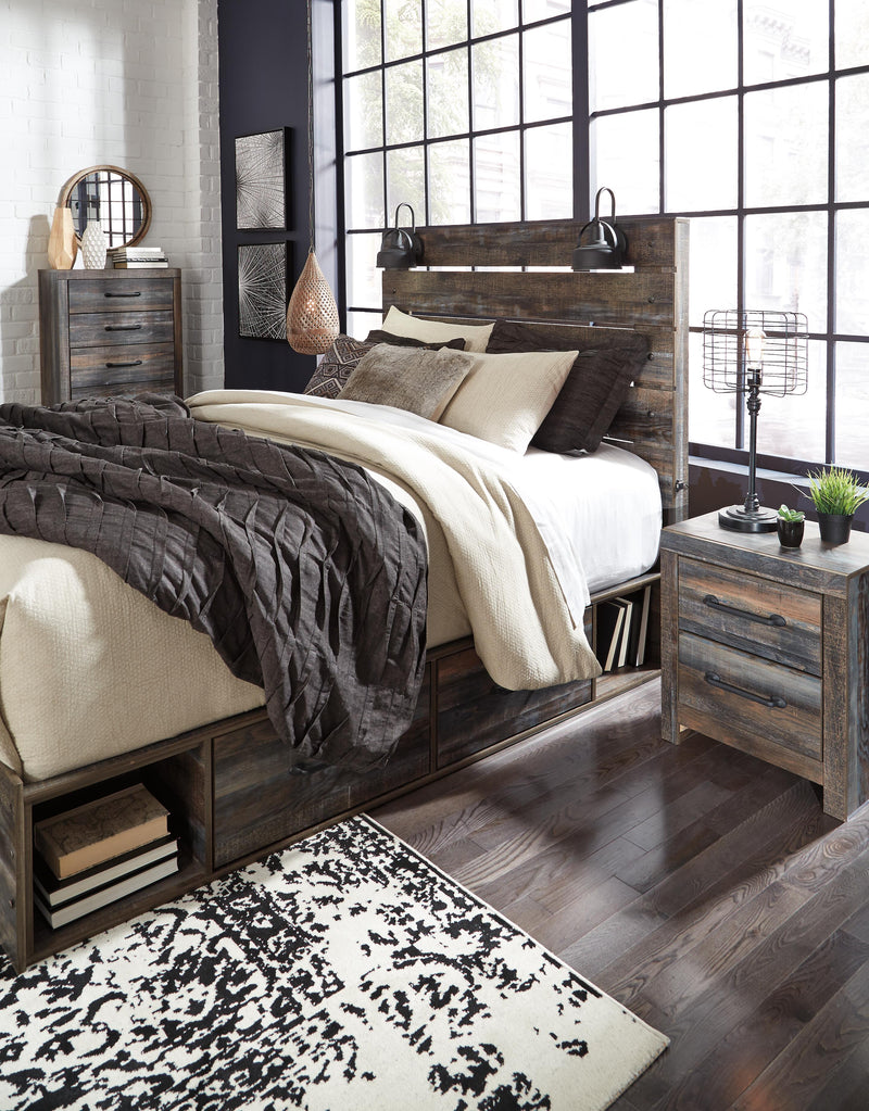 Drystan Queen Panel Bed with 4 Storage Drawers