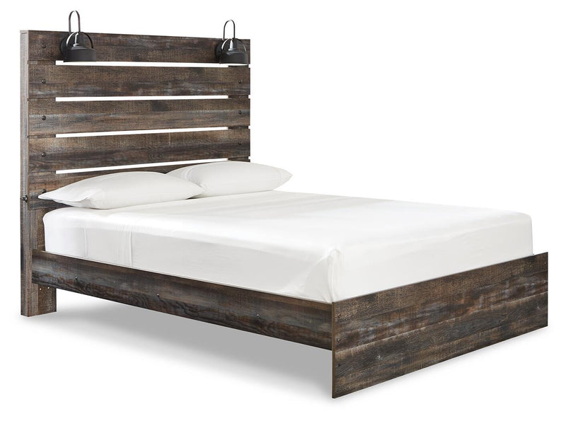Drystan Queen Panel Bed, Dresser, Mirror, Chest and 2 Nightstands