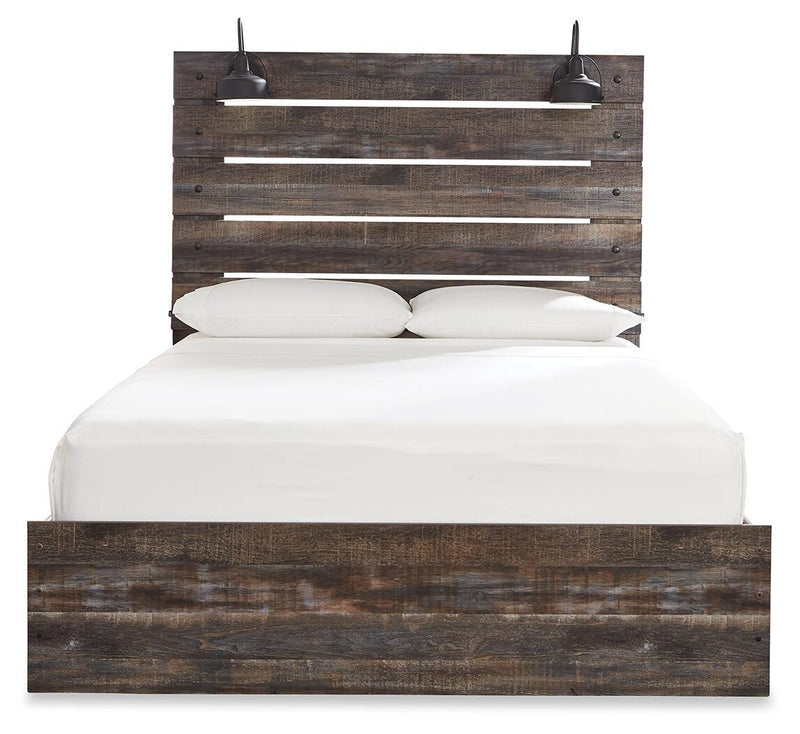 Drystan Queen Panel Bed, Dresser, Mirror, Chest and 2 Nightstands