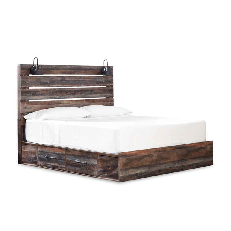 Drystan King Panel Bed with Storage, Dresser, Mirror, Chest and 2 Nightstands