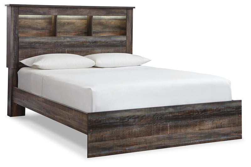 Drystan Queen Bookcase Bed, Dresser and Chest