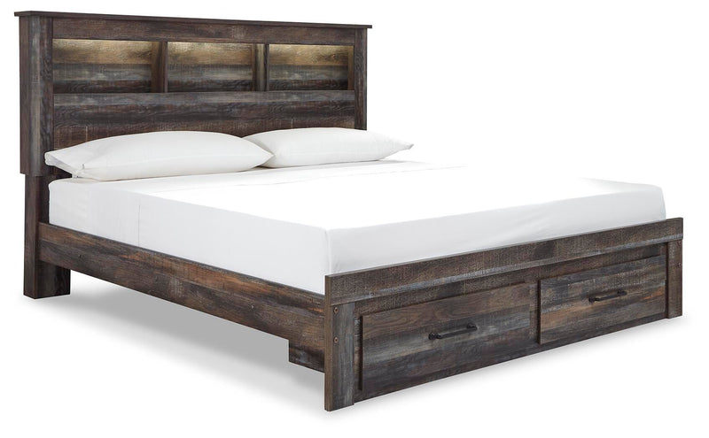 Drystan King Bookcase Storage Bed, Dresser, Mirror, Chest and Nightstand