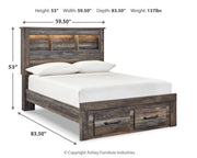 Drystan Full Bookcase Storage Bed and Chest