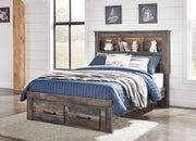 Drystan Full Bookcase Storage Bed and Nightstand