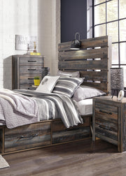 Drystan Full Panel Bed with 4 Storage Drawers