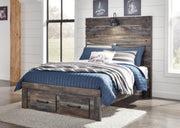 Drystan Full Panel Bed with 2 Storage Drawers