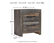 Drystan Queen Panel Bed with Storage, Dresser and Mirror