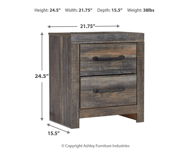 Drystan Full Bookcase Bed with 2 Sided Storage and Nightstand