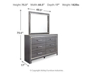 Lodanna King Panel Bed, Dresser, Mirror, Chest and 2 Nightstands