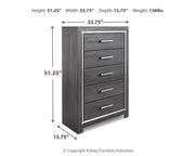 Lodanna King Panel Bed, Dresser, Mirror, Chest and 2 Nightstands