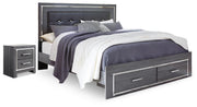 Lodanna King Storage Bed and Nightstand