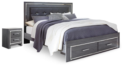 Lodanna King Storage Bed and Nightstand