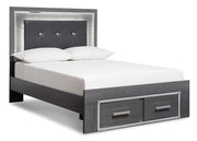Lodanna Full Storage Bed, Dresser, Mirror and 2 Nightstands
