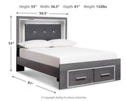Lodanna Full Storage Bed, Chest and Nightstand