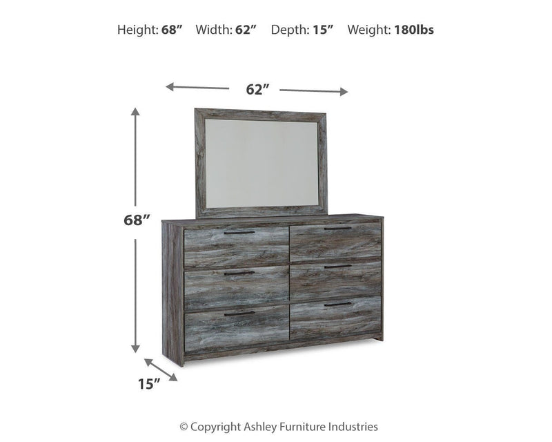 Baystorm Dresser, Mirror and 2 Nightstands