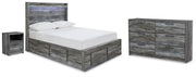 Baystorm Full Panel Storage Bed, Dresser and Nightstand