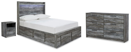 Baystorm Full Panel Storage Bed, Dresser and Nightstand
