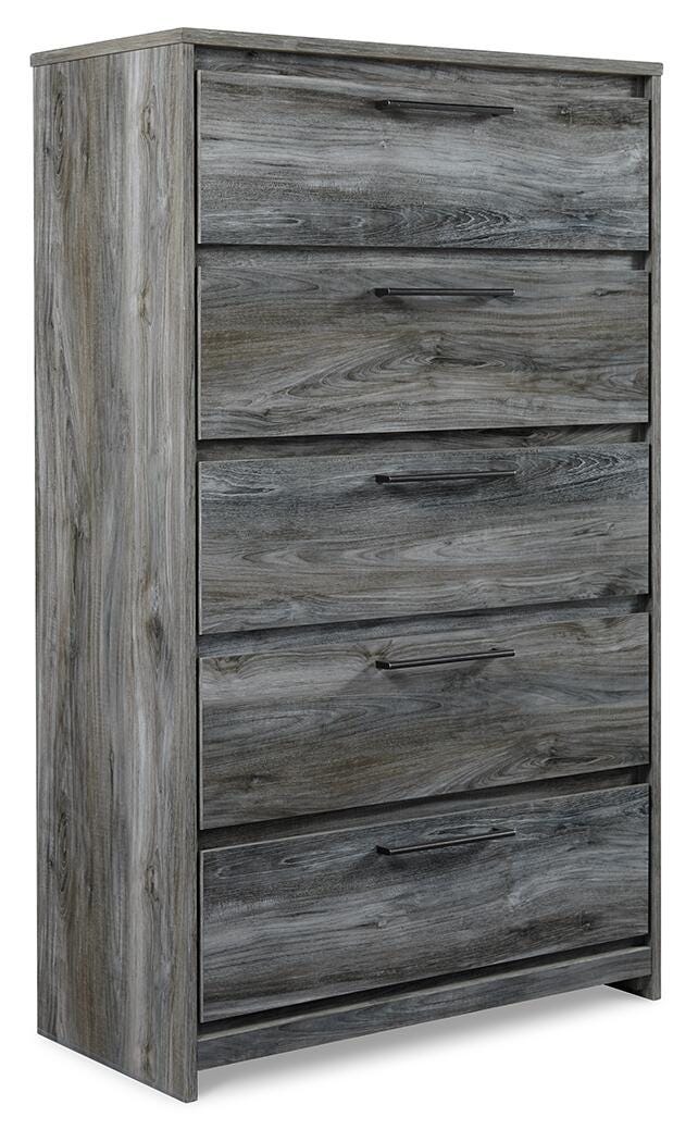 Baystorm Queen Panel Storage Bed, Dresser, Mirror, Chest and Nightstand