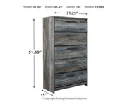 Baystorm King Panel Bed, Dresser, Mirror, Chest and Nightstand