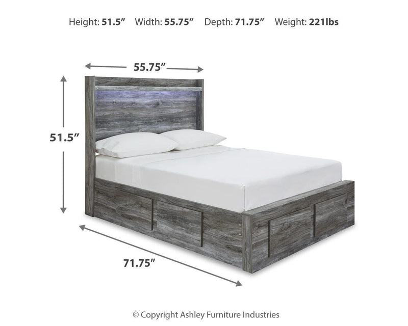 Baystorm Full Panel Storage Bed, Dresser and Mirror