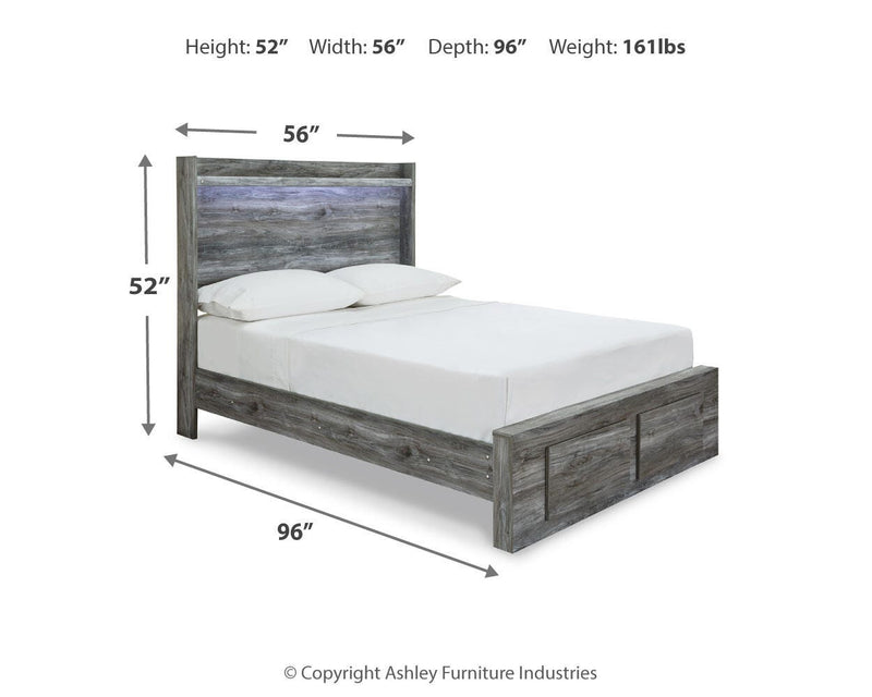 Baystorm Full Panel Bed with 2 Storage Drawers