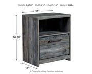 Baystorm Full Panel Storage Bed and Nightstand